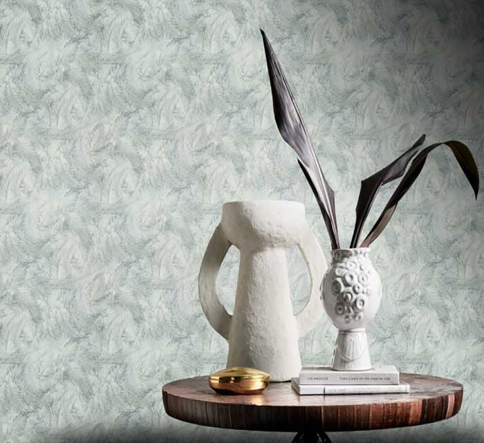 Tapet living stil tropical , model tapet frunze culoare verde deschis Grand Safari 220560-ambient