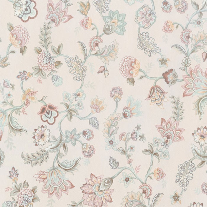 Tapet lavabil decorativ modern texturat model cu flori culoare crem - multicolor Fiore 220470