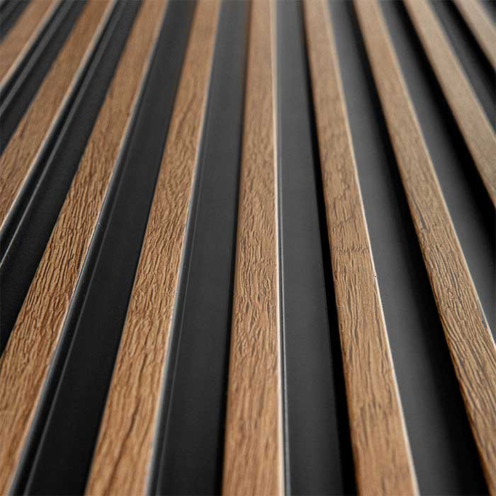 Panou decorativ tip riflajl culoare stejar clasic din duropolimer Lamelli l0106_3-STRETTO