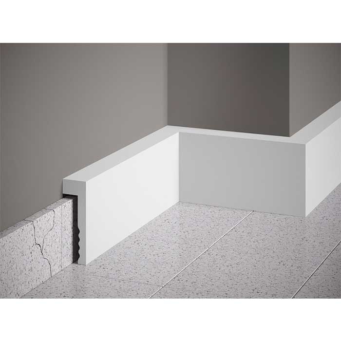 Plinta parchet alba polimer 200 x 10,1 x 2,3 cm Mardom Decor MD006