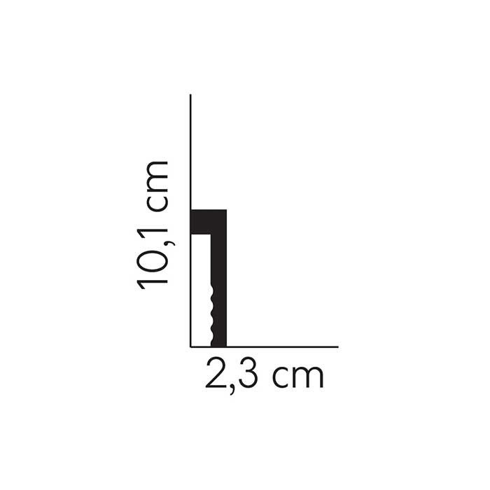 Plinta parchet alba polimer 200 x 10,1 x 2,3 cm Mardom Decor MD006_1