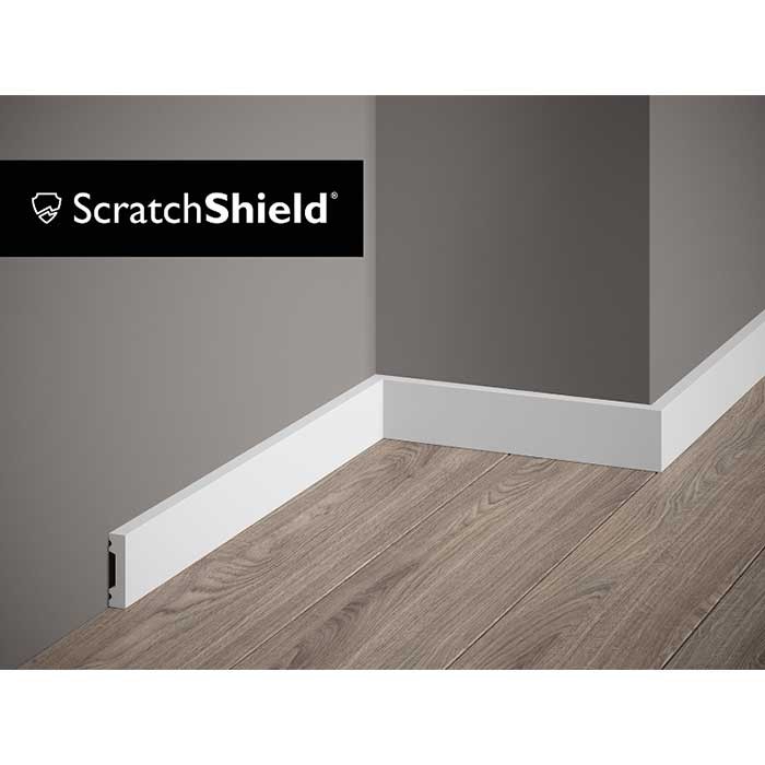 Plinta parchet alba polimer 200 x 4 x 1 cm Mardom Decor MD011