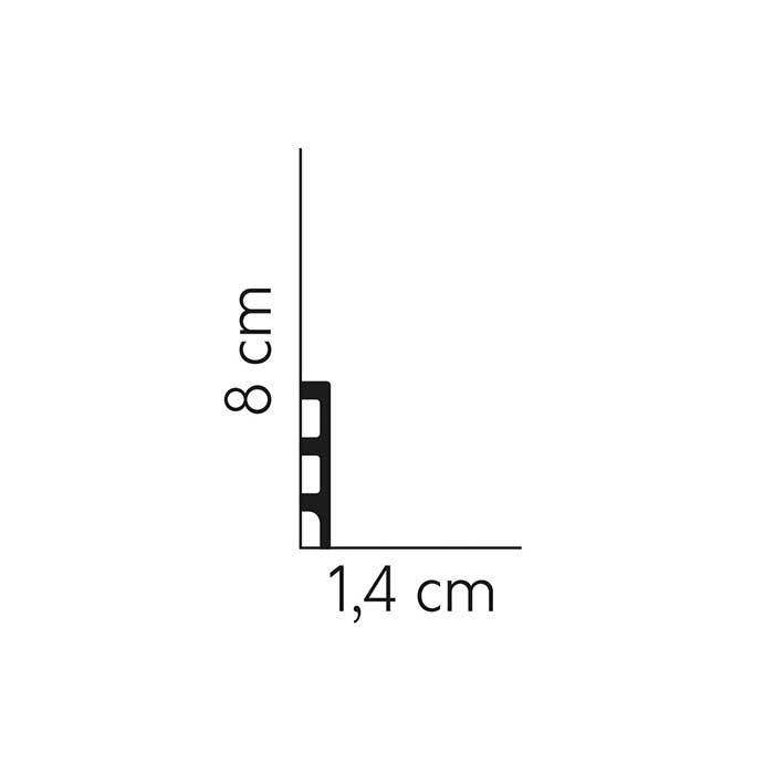 Plinta parchet alba polimer 200 x 8 x 1,4 cm Mardom Decor md014_1