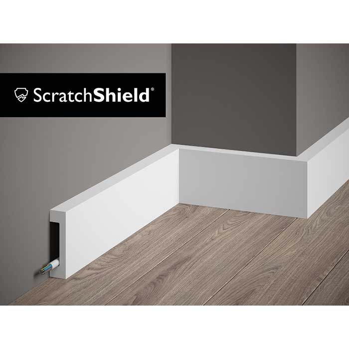 Plinta parchet alba polimer 200 x 8 x 1,7 cm Mardom Decor MD008