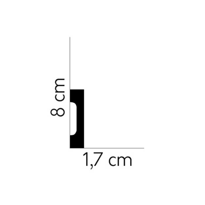Plinta parchet alba polimer 200 x 8 x 1,7 cm Mardom Decor md008_1