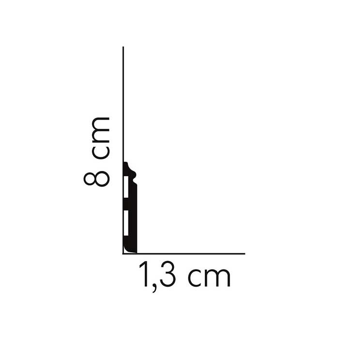 Plinta parchet alba polimer dur Mardom Decor MD018_1