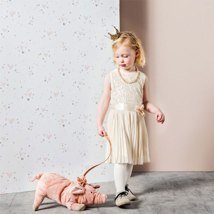 Tapet copii model tapet buline si inimioare multicolor Smalltalk 219235 -ambient