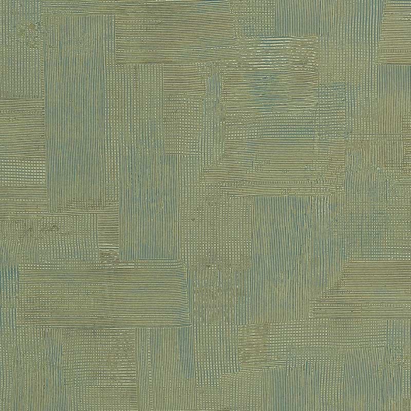 Tapet dormitor model texturat abstract culoare verde - auriu Materea 64515