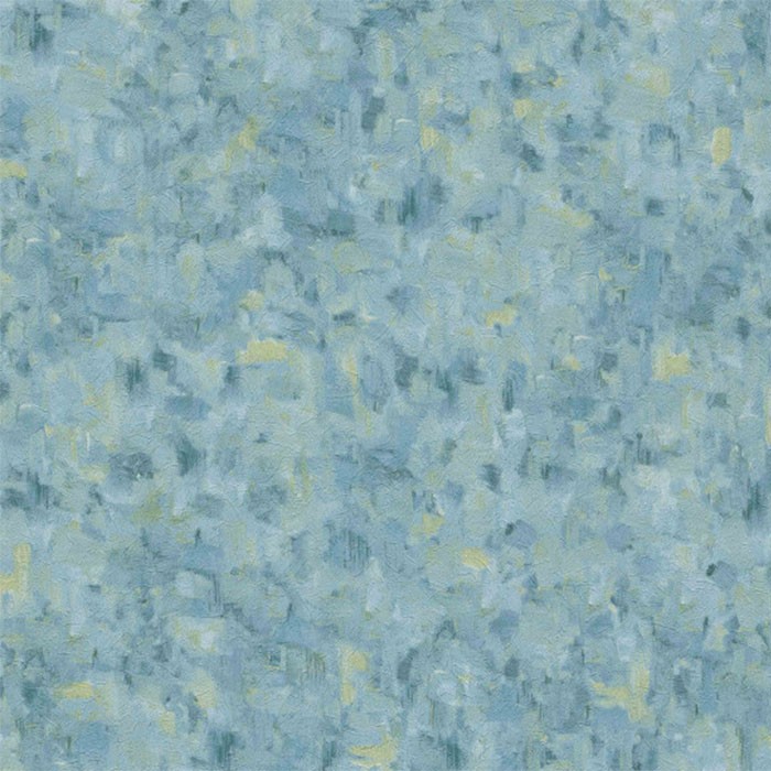 Tapet living model cu tuse de pensula culoare albastru Van Gogh 220044