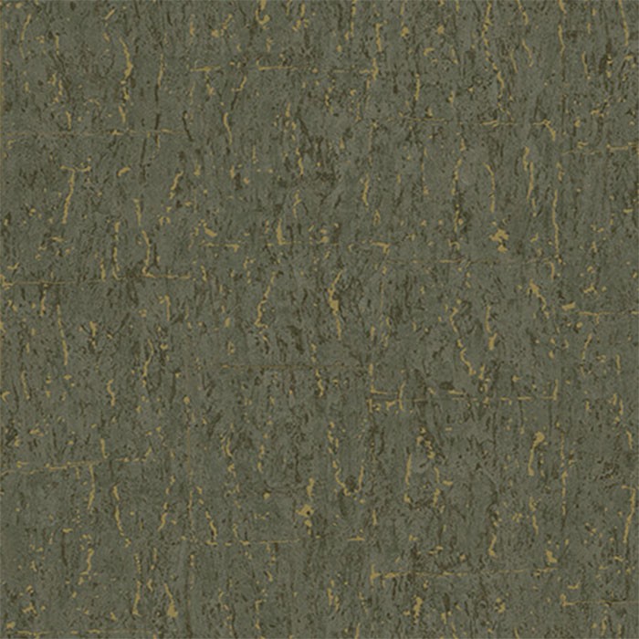 Tapet vinilic super lavabil Indigo, stil modern, texturat, model cu aspect de pluta, culoare verde - auriu 4701-9