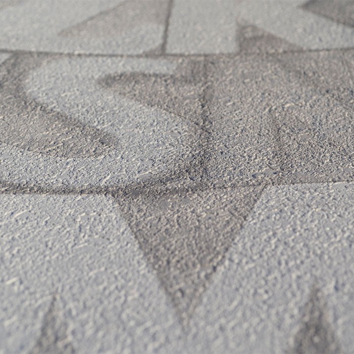Tapet vinilic super lavabil Indigo, stil modern, texturat, model cu litere gri 4704-1 textura
