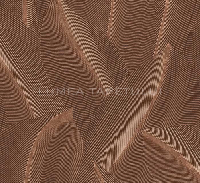 Tapet 3D cu frunze, dormitor, living, culoare maro AL26222 Allure