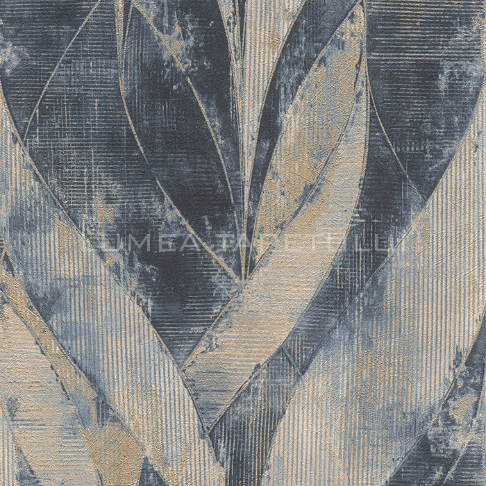 Tapet dormitor model frunze unicolor Rasch 520064